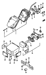 DR600 Задний комбинированный сигнал