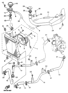 YP125R Радиатор