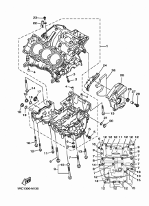 FZ09 Картер двигателя