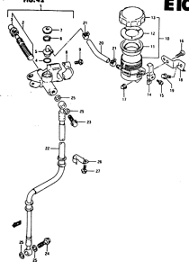 RG125 Передний тормозной цилиндр