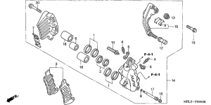 NT650 L. front brake caliper
