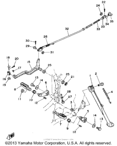 TT500F Stand - footrest - brake pedal