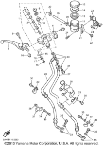 YZF600RPC Главный тормозной цилиндр