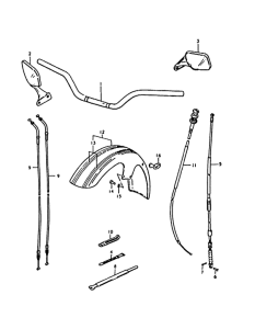 GS1000 Handlebar - front fener