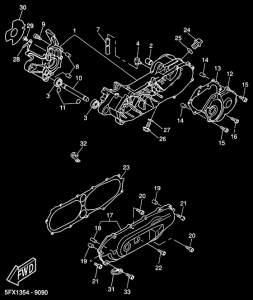 CW50RS Картер двигателя