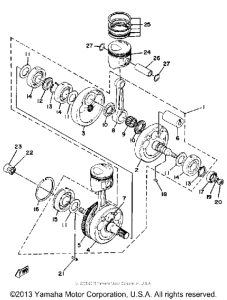 XS650SH Коленчатый вал и Поршень