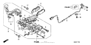 VFR1200F Задний тормозной суппорт