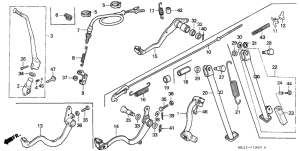 XR600R Brake pedal / change pedal /  side stand