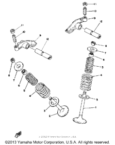 XT500C Valve - rocker arm