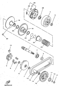 YP125 Сцепление