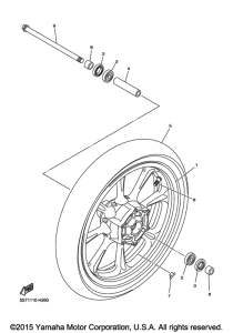 XVS950A Переднее колесо