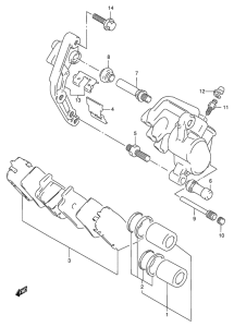GSF600 Передний суппорт тормозной