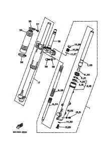 RT180 Вилка передней оси