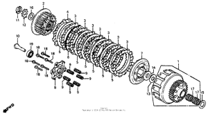 CB750SC Сцепление
