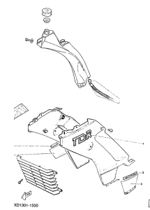 TDR125 Scoop air / oil tank
