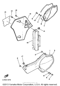 YZ80S (Motocross) Боковые обтекатели