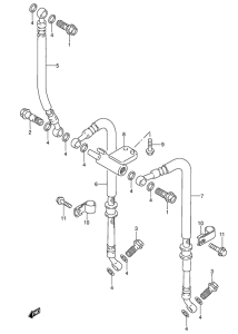 RF600 Передние тормозные трубки