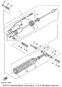 YZ125T Амортизаторы задние