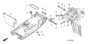 CBF600 (Naked) Заднее крыло
