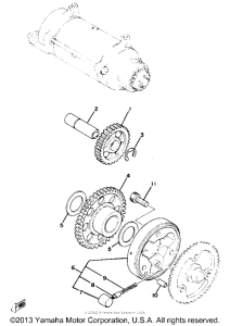 XS750SE Starting motor unit