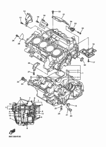 FJR1300AS Картер двигателя