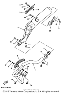 XT250L Выхлопная система