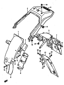 DR800 Заднее крыло