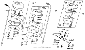 CB750 Speedometer + tachometer + pilot