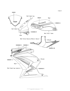 EX250 Decals (Red)(Jcfa)(Ca,us)