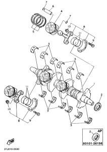FZR400RR ｸﾗﾝｸｼﾔﾌﾄ･ﾋﾟｽﾄﾝ