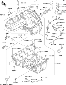 ZX750 Картер двигателя
