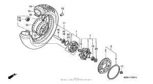 VT600CD2 Переднее колесо