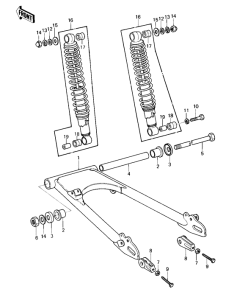 KZ250 Swing arm / shock absorbers