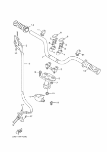 YW125 Steering handle & cable