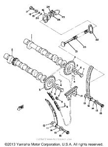 XS850G Цепь механизма газораспределения