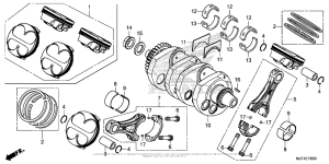  Коленчатый вал и поршни