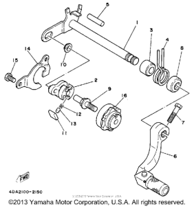 WR250Z Вал переключения