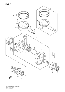 RM-Z450 Вал коленчатый