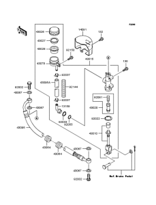 VN800 Задний торм цилиндр