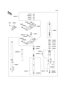 VN750 Передняя вилка