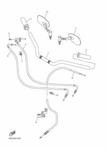 XVS950CUD-A (ABS) Steering handle & cable