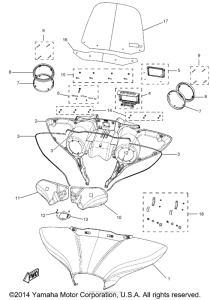 XVS1300CTF Облицовка зеркала