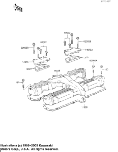 KZ700 Крышка головки цилиндров