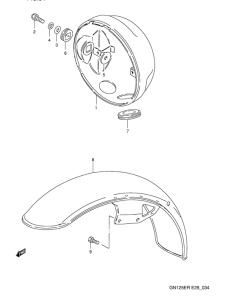 GN125 Фара головного света