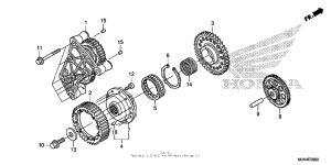 CTX1300 (ABS) Муфта стартера