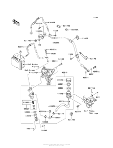 ZX1000 Задний торм цилиндр