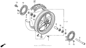VFR750F Front wheel 90-93