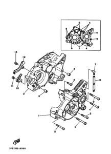 TZR125 Картер двигателя