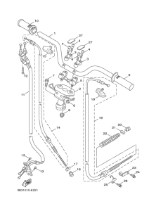 XF50 Steering handle & cable