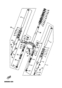 YP125E Вилка передней оси